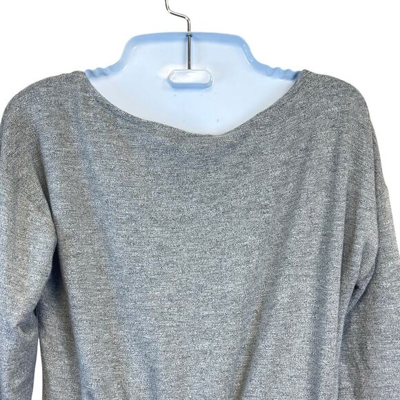 Dolan T-Shirt Anthropolgie Port Maria Gray Floral Embroidered Sweatshirt Dress M - Picture 9 of 12